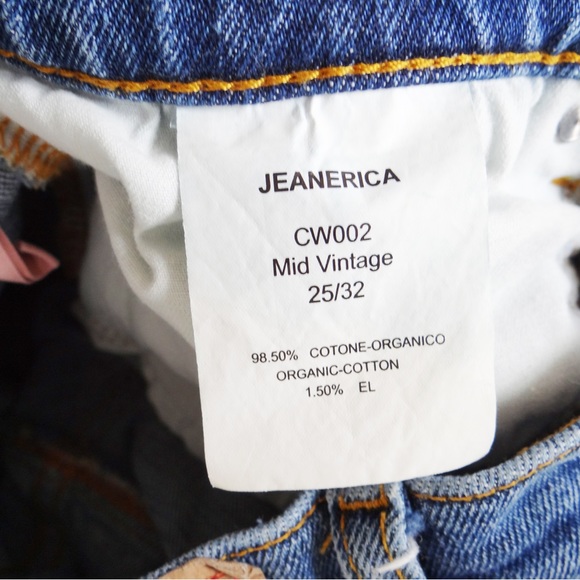 Jeanerica Jeans CW002 in Mid Vintage Wash 25x32 ORGANIC COTTON - Picture 7 of 7